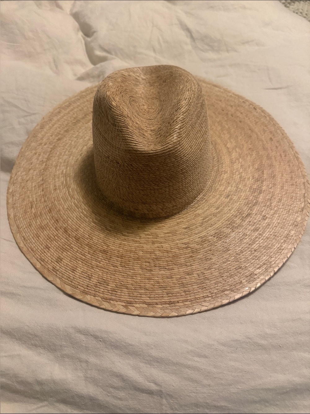 Lack Of Color Palma Wide Brim Straw Fedora Hat - Natural Tan - Picture 9 of 14